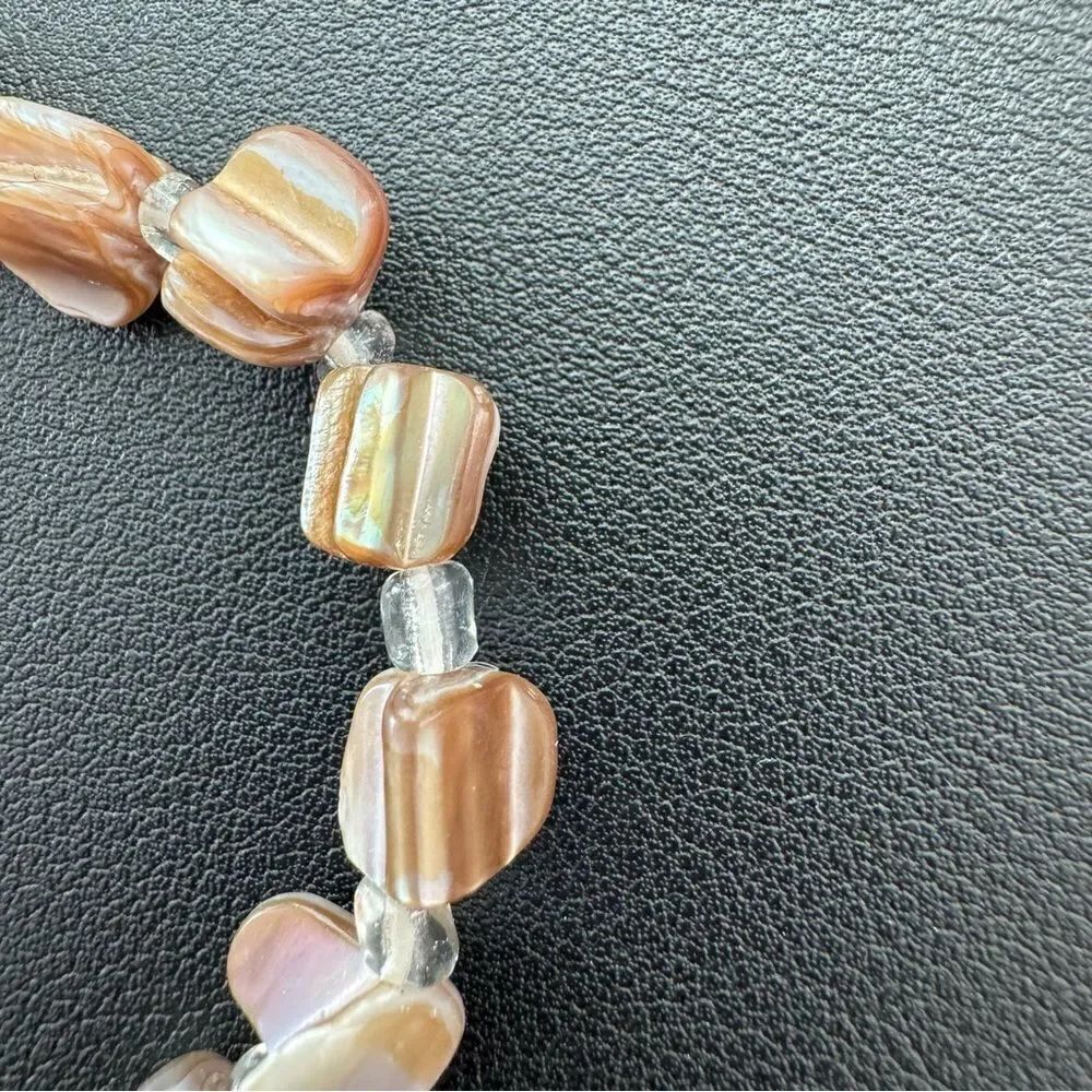 Bracelet Brown Abstract Beads Elastic Bracelet Boho - Picture 4 of 6